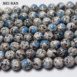 Loose Gemstones Meihan Wholesale Natural K2 Jasper Smooth Round Beads For Jewellery Making Design DIY