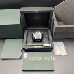 luxury men Wristwatch Diver Mechanical Automatic new Bracelet Stainless sapphire waterproof Mens Watch 15400ST - Blue Dial, Complete Set