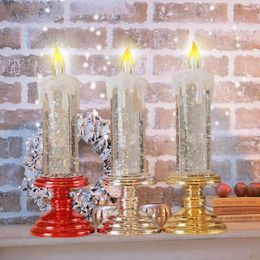 Candle Holders Flameless Candles Light Useful LED Electronic Portable Lamp Glowing For Christmas