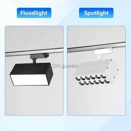 Track Lights Led Track Light 12W 24W Track Spotlight 2 wires 3 wires 4 wires Track Lighting Rail Grille Lamp Floodlight Commercial Fixtures YQ240124