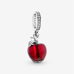 100% 925 Sterling Silver Murano Glass Red BPPLE Dangle Charms Fit Original European Charm Bracelet Fashion Women Wedding Engagemen284w