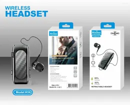 Mini Bluetooth Headset BT5.2 Call Remind Vibration Collar Clip Earphone Retractable Smart Sports Business Headphone