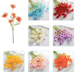 Artificial Daisy Flowers Silk Daisy Fake Flowers Faux Daisies Plants Bouquet with Stems Artificial White Daisy for Garden Home Table Centrepieces Vase Decoration