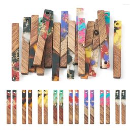 Pendant Necklaces Resin Wood Pendants Walnut Wooden Big Charms Rectangle For Jewellery Making DIY Earrings Bracelet Necklace Craft Home