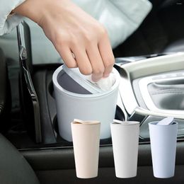 Interior Accessories Nordic Style Car Garbage With Lid Can Trash Bin Home Room Dust Case Holder Basket