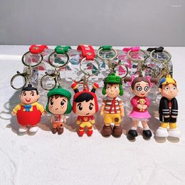 Keychains Anime Friday Night Funk Keychain Cute Doll Figure Boys Girls El Chavo Keyring Pendent Key Chain Toy Gift For Kids Men Women Fans