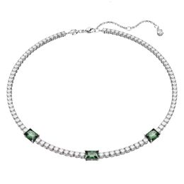 Collana Swarovski Designer Donna Collane di qualità originale Collana da tennis Matrix Elemento Cristallo Catena clavicola semplice e squisita per donna