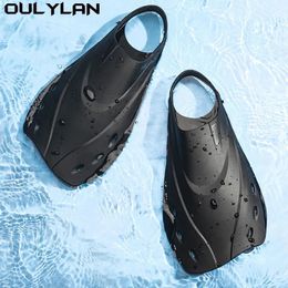 Oulylan Short Swim Fins for Snorkeling Diving Swimming Adult Men Womens Snorkel Open Heel Flippers 240123