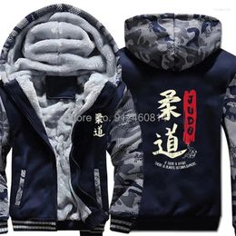 Men's Hoodies Judo Cool Japanese Symbol Judoka Martial Arts Lover Gift Hoodie Men Thick Jackets Sweatshirts Winter Coat Hooded Harajuku