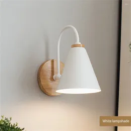 Wall Lamp Retro Indoor Lighting Downward Lampshade LED Light 90-260V E27 Socket Sconce For Bedroom Bedside Living Room