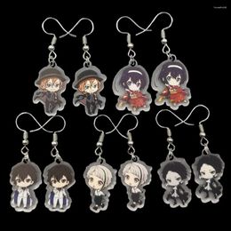 Dangle Earrings 5 Pairs 1 Set Drop Acrylic Cute Small Cartoon Anime Bungo Stray Dogs Ear Pendants Cosplay Jewellery Sister Girl Gift