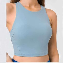 Racerback Lu-07 Yoga Tank Tops Women Fitness Sleeveless Cami Top Sports Shirt Slim Ribbed Running Gym Shirts With Built In 82 Hig High s h