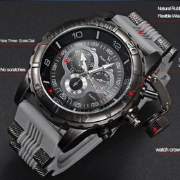 men watch 2023 V6 Super Speed Silicone Quartz 3D surface Male Hour Clock Analog Military Big Dial Sport Man Watch256q