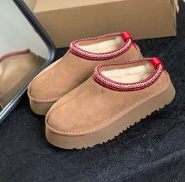 Tasman ugglis''ug Slippers designer slides tazz shoes shoes Suede shearling platform snow boots classic ultra mini boot mustard seed women winter ankle bootie