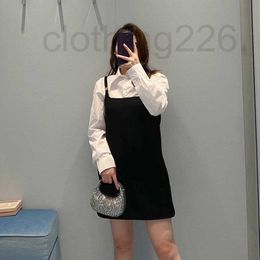 Basic & Casual Dresses Designer Slim Dress 24 Spring Fit Slim Metal Decoration Short Sleeveless Slim Dress X0FA