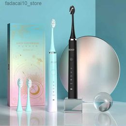 Toothbrush Sonic Electric Toothbrush USB Rechargeable Tooth Brush Eectronic Oral Hygiene Dental Teeth Brush 2 Replace Brush Heads Q240202