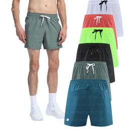 Lu shorts Men Yoga Sports LL Shorts Fifth pants Outdoor Fitness Quick Dry Back zipper pocket Solid Color Casual Running Designer Beach Short4535