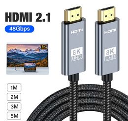 HDMI 8K Cable 8K/60Hz 4K/120Hz HDMI 2.1 48Gbps Ultra High Speed HDR For HDTV Splitter Switcher Projector Vision UHD Aluminum case