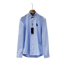Ralph Designer Men Laurene Shirt Top Quality Men's Casual Shirts Biaolav Oxford Cloth Long Sleeved Shirt For Mens classic long sleeve Shirt