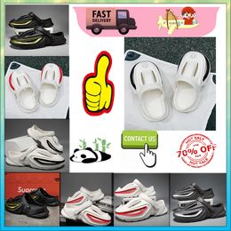 Designer Casual Platform Half pack slippers summer sliders men women rainbow slides sandals pink blue grey sandals soft thick cushion slipper cloud slide