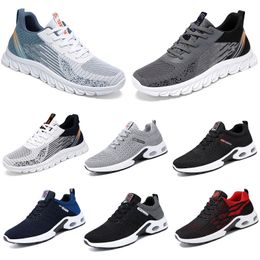 2024 fall men shoes Hiking Running flat Shoes soft sole black white bule comfortable antiskid large size 39-45