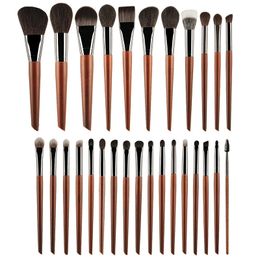 MyDestiny Makeup Brush/28 Original Wood Handle Series Selected Natural Animal Hair Synthetic Brush Beginner Makeup Tool Cosmet 240123