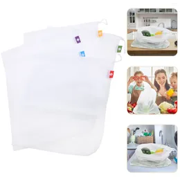 Storage Bags Fruit Mesh Bag Drawstring Grocery Produce Vegetable For Vegetables