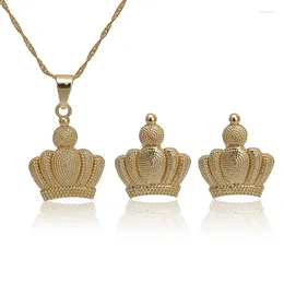 Necklace Earrings Set Choice Italian For Women 18K Gold Plated Pendant Bridal Ethiopian Jewellery