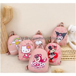 Ins Fashion Cute Bear Kuromi Pu Backpack Girl Soft Kitty Cat Accessories Bag Girls Birthday Gift 6 Colours Drop Delivery Dh4K5