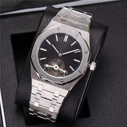 Стильные водонепроницаемые серебряные часы с маховиком, мужские автоматические механические часы с 2 указателями, наручные часы328u