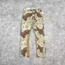 Pantaloni cargo firmati Desert camo patchwork tuta svasata pantaloni da uomo strappati strappati pantaloni da motociclista slim fit per uomo