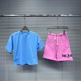 baby two piece sets kids designer clothes kid t shirt girl boys set fasion child short sleeves Comfortable breathable without pilling top brand summer letter 5 styles