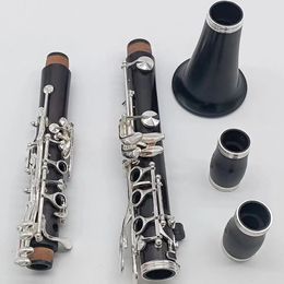 New Arrival Ebony Wood Clarinet 17 Keys Bb Tune Musical Instrument with Case Accessories Free Shipping