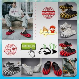 Designer Casual Platform Half pack slippers summer sliders men women Graffiti Bone White slides sandals Anti slip memory soft thick cushion slipper