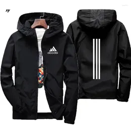Men's Jackets 2024Spring And Autumn Street Brand 2024 Windproof Hoodie Zipper Thin Coat Casual Large 7XL