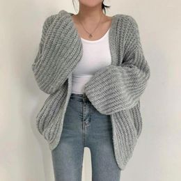 Women's Knits Autumn Winter Sweater Coat Cozy Knitted Warm Batwing Cardigan For Women Loose Fit Open Front