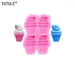 Baking Moulds DIY Strawberry Cone Earrings Silicone Mould Jewellery Accessories Clay Ice Cream Chocolate Cake Decor Moulds