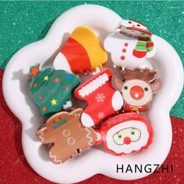 Hair Clips HANGZHI Christmas Snowman Santa Claus Tree Elk Grab Clip Colourful Hat Sock Shark Party Gift Accessories For Women