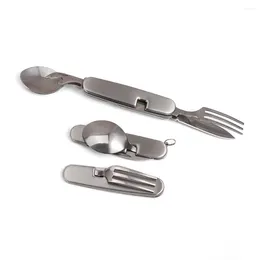 Knives Jaswehome Multifunctional Folding Cutlery Knife Stainless Steel Pocket Outdoor Dinner Fork Spoon Swiss