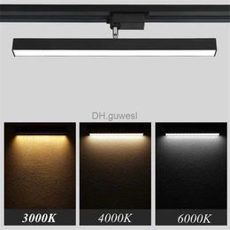 Track Lights 2Line LED Track Lights 18W 24W 36W Background Lamps Indoor Lighting Ceiling Light Living Room Spot Light Frame Anti Glare YQ240124