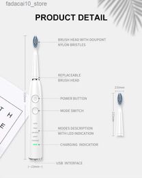 Toothbrush Seago Smart Charging Electric Toothbrush Sonic Q240202