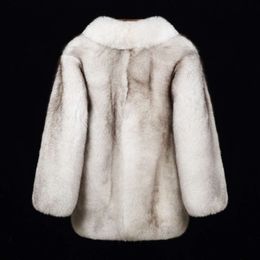 Designer Fur Grass Coat Mens Medium and Long Full Leather Winter Thickened Haining Integrated 8JT2