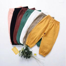 Trousers PUDCOCO Baby Kids Girls Boys Harem Pants Casual Sport Loose Dance Soft Cotton Wrinkled Bloomers Bottoms Leggings