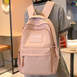 School Bags Lady Fashion Pink Waterproof Girl Kawaii Trendy Book Women Travel Bag Female Cute Nylon Laptop College Backpack Cool
