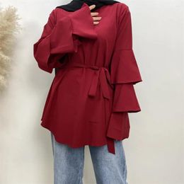 Ethnic Clothing Solid Dubai Abaya Turkey Islam Muslim Dress Women Robes Plus-size Top For Caftan Marocain Musulmane Longue Kaftan