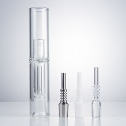 Healthy_Cigarette CSYC NC020 Hookah Glass Pipes Water Bongs Big Pro About 20cm Length Tube 14mm 18mm Quartz Ceramic Nail Dab Rigs Smoking Pipe