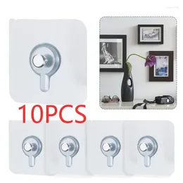 Hooks 10Pcs Non-Trace Self Adhesive Nails Hook For Po Frame Picture Hole Hanging Nail Wall Paste Tack Pos Cross Stitch