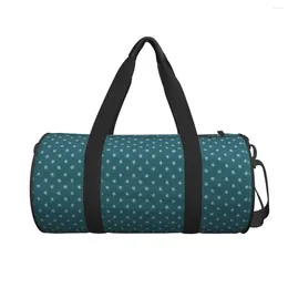 Duffel Bags Tiny Floral Travel Bag Turquoise Cute Flowers Large Sport Oxford Men Women Custom Gym Luggage Fitness