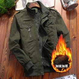 Hunting Jackets Winter Warm Thick Fleece Men's Coats Casual Cotton Mens Military Tactical Parka Outerwear Windbreak Plus