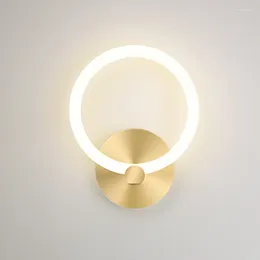 Wall Lamps Modern Luxury Lamp Bedroom Round Square Led Sconce Light Fixtures Living Room Corridor Lights Home Decor Bedside